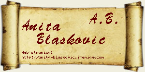 Anita Blašković vizit kartica